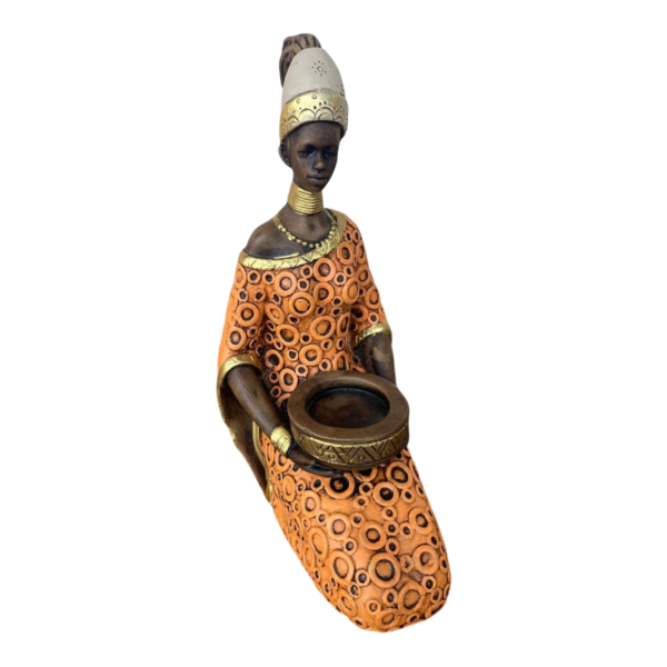 Africana Sentada Vaso