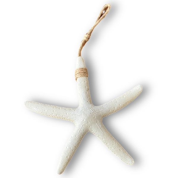 Estrela Decorativa De Parede Bege em Resina 23 Cm - Image 2