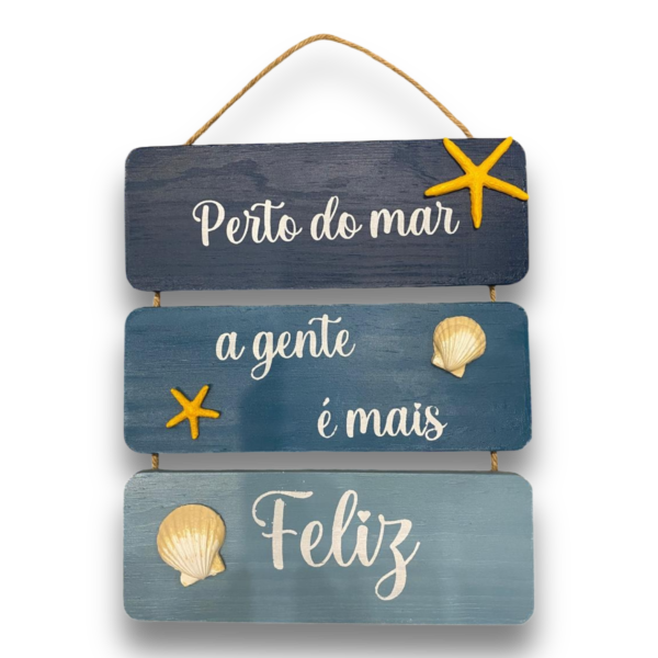 Placa Perto do Mar em madeira - Image 2