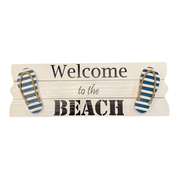 Placa Welcome to the Beach em Madeira