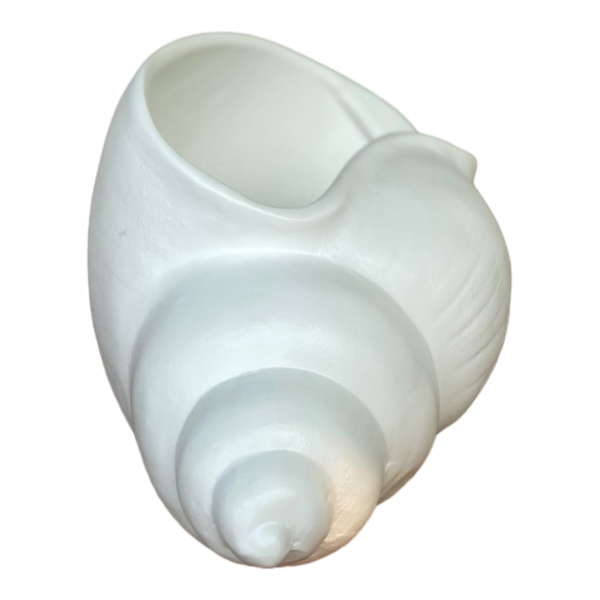 Vaso Decorativo Concha Branca em Ceramica - Image 3