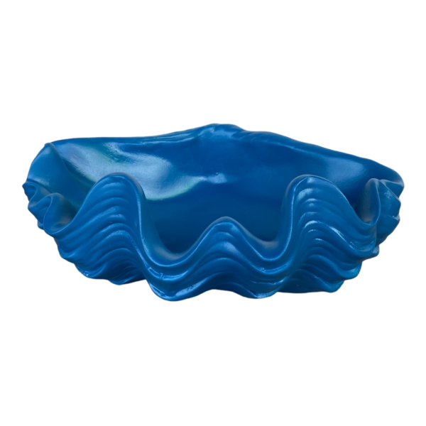 Centro de Mesa Concha em Ceramica Azul
