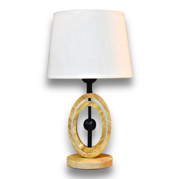 Abajur Base Madeira Oval 25 x 44cm