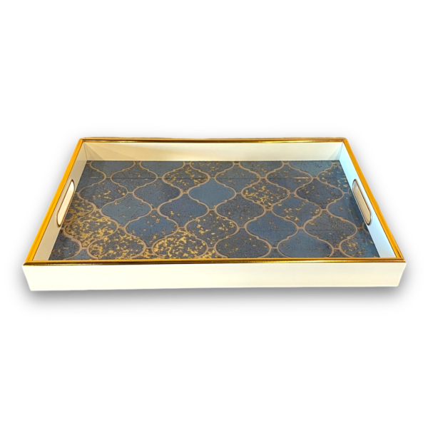 Bandeja Retangular c/ vidro PQ 26 x 40 x 5cm - Image 4