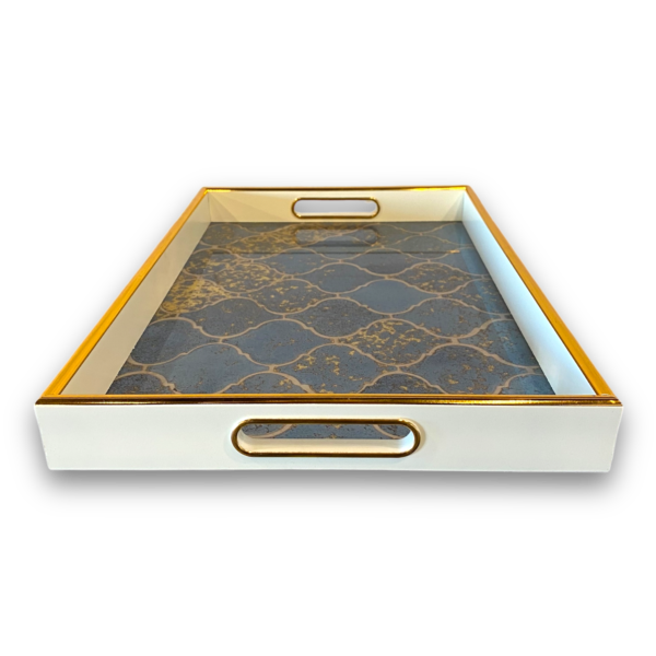 Bandeja Retangular c/ vidro PQ 26 x 40 x 5cm - Image 3