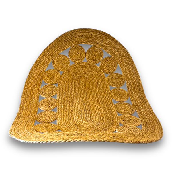 Tapete Fibra Natural Corda Oval Vazado 100 x 70cm - Image 2