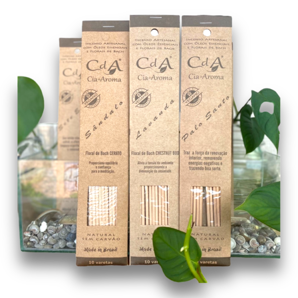 Incenso Artesanal Natural c/ Óleos Essenciais Aromas