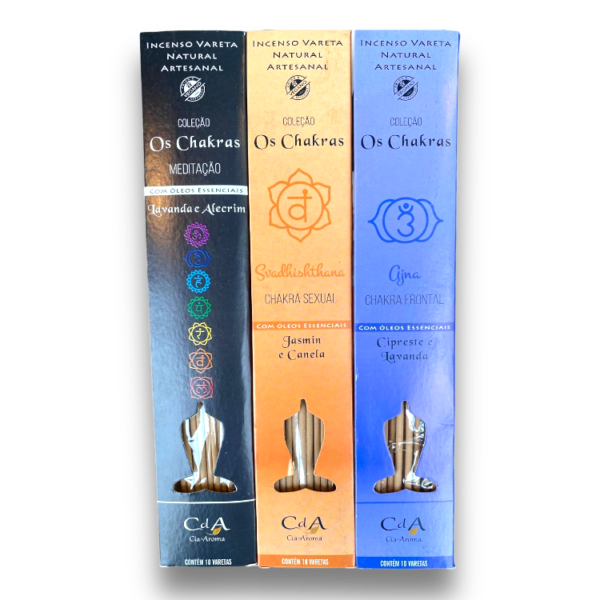 Incenso c/ Óleos Essenciais Coleção Os Chakras Aromas